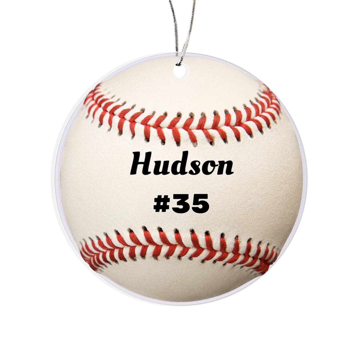 Baseball Acrylic Circle Ornament