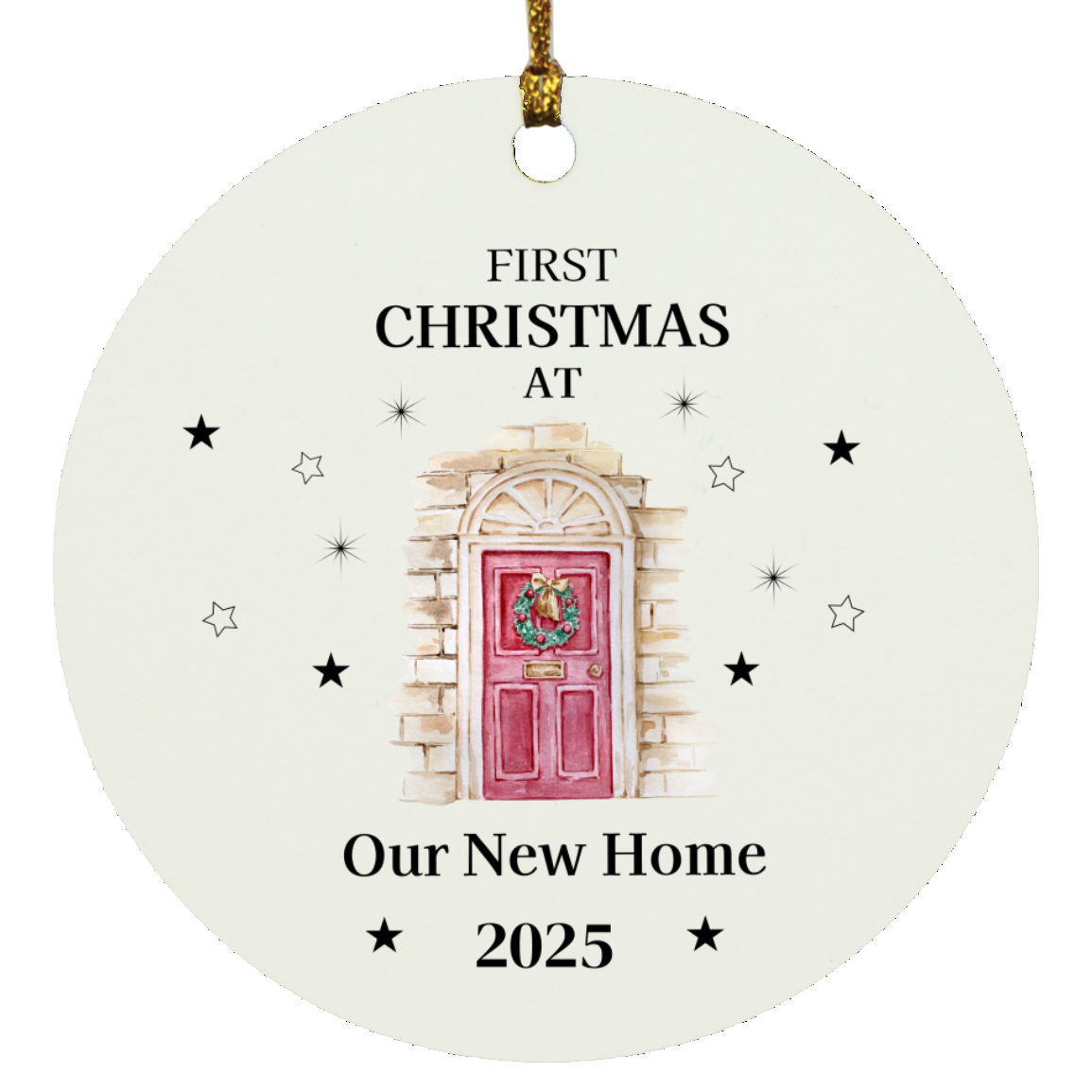First Christmas at Our New Home Circle Ornament