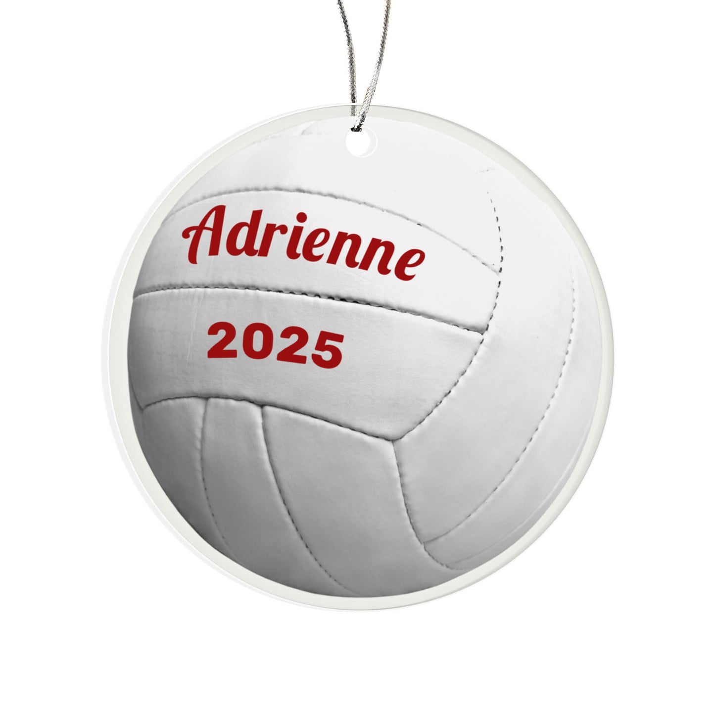 Volleyball Acrylic Circle Ornament
