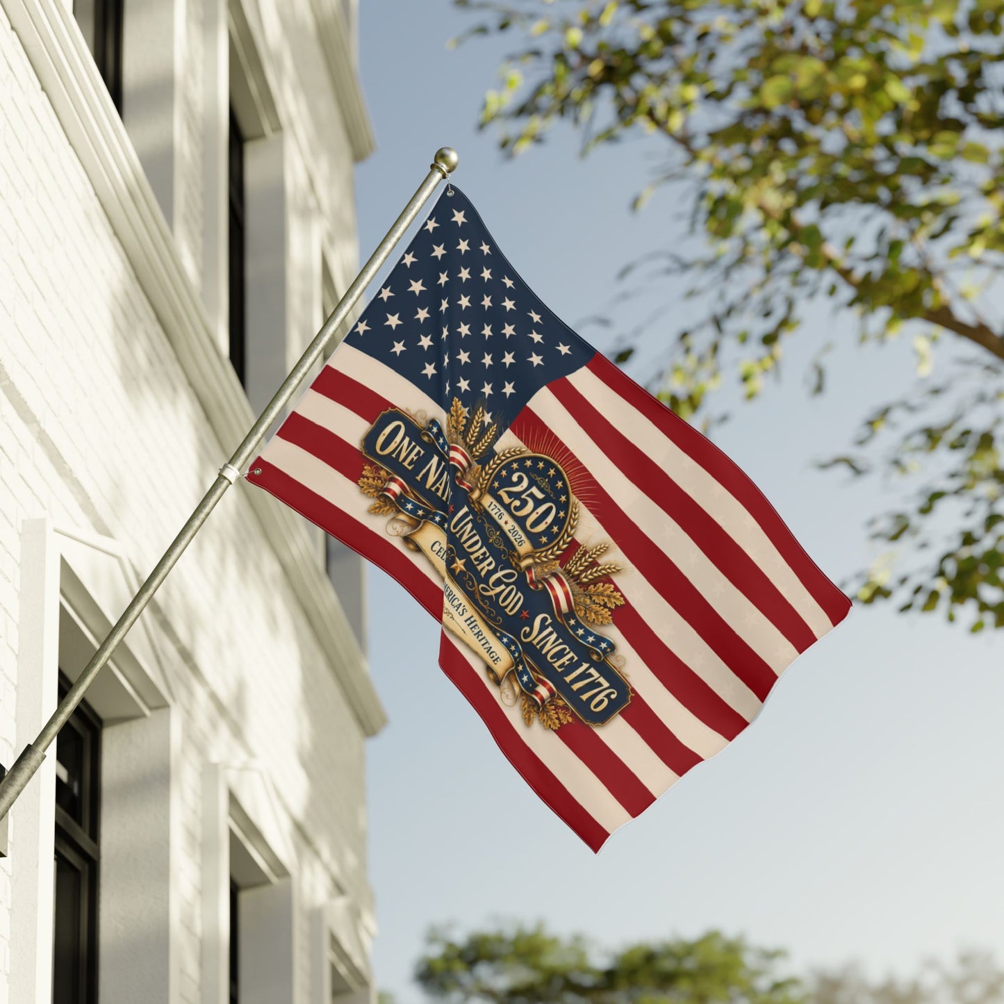 One Nation-Under God-Since 1776 Double Sided Flag