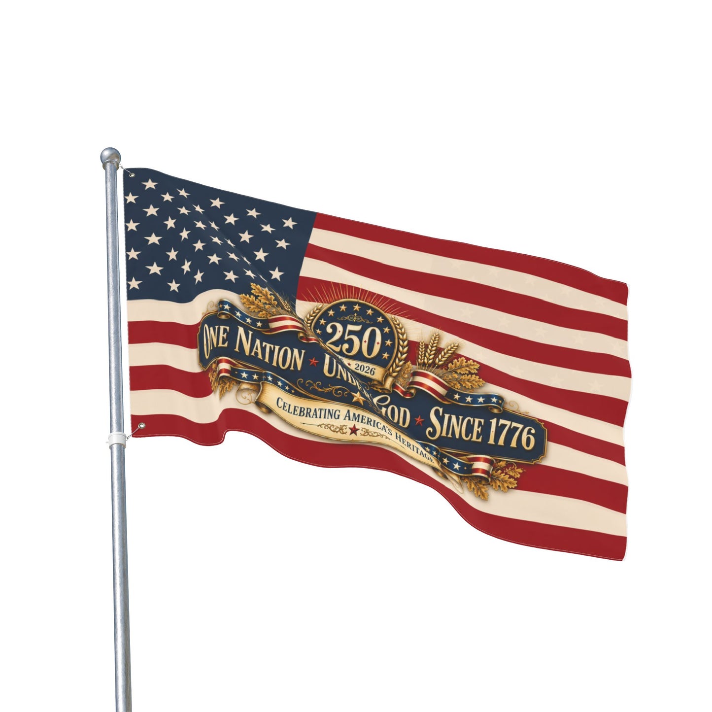 One Nation-Under God-Since 1776 Double Sided Flag