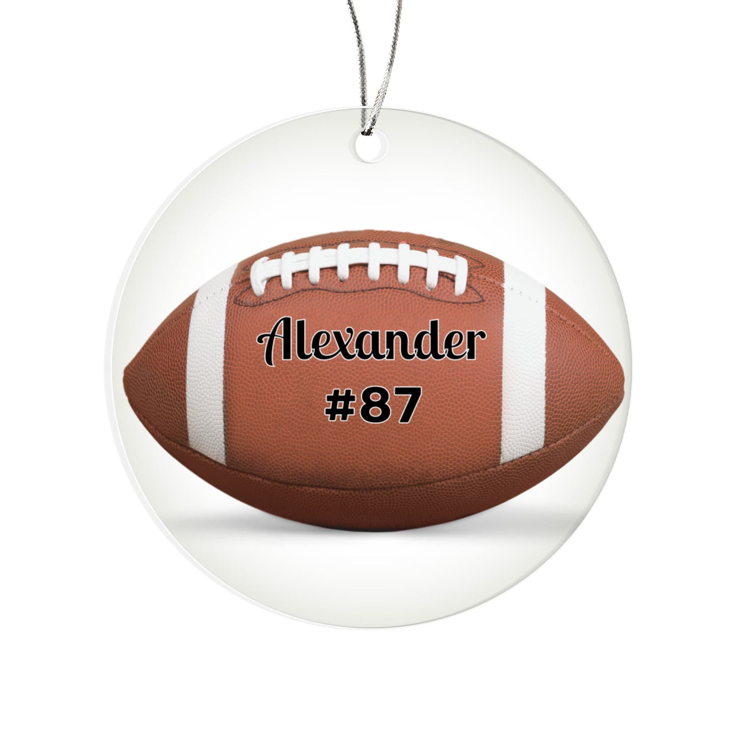 Football Acrylic Circle Ornament