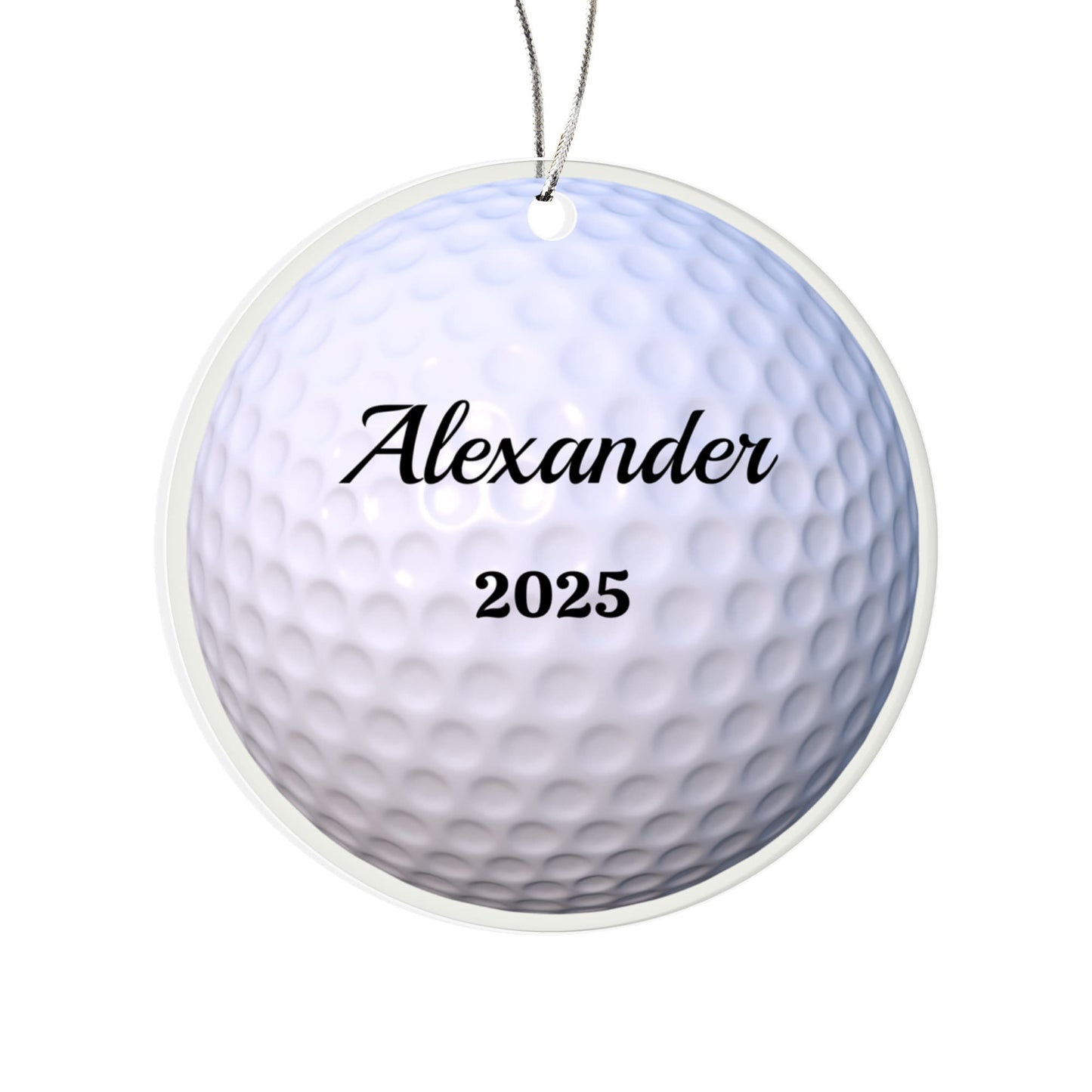 Golf Ball Acrylic Circle Ornament