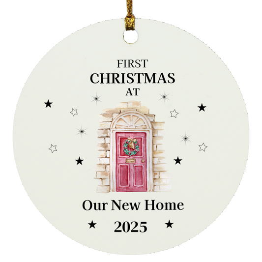 First Christmas at Our New Home Circle Ornament