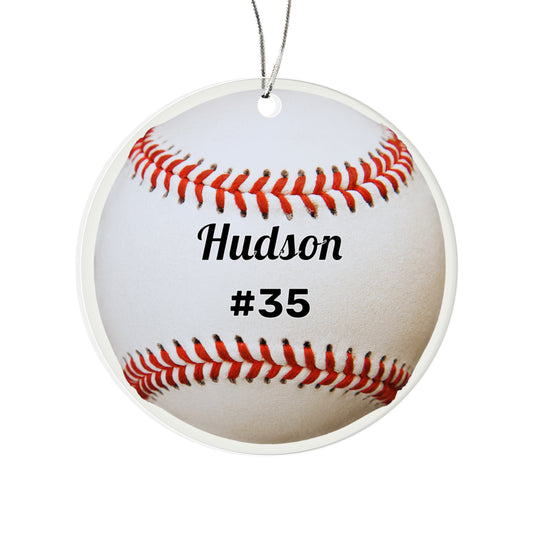 Baseball Acrylic Circle Ornament