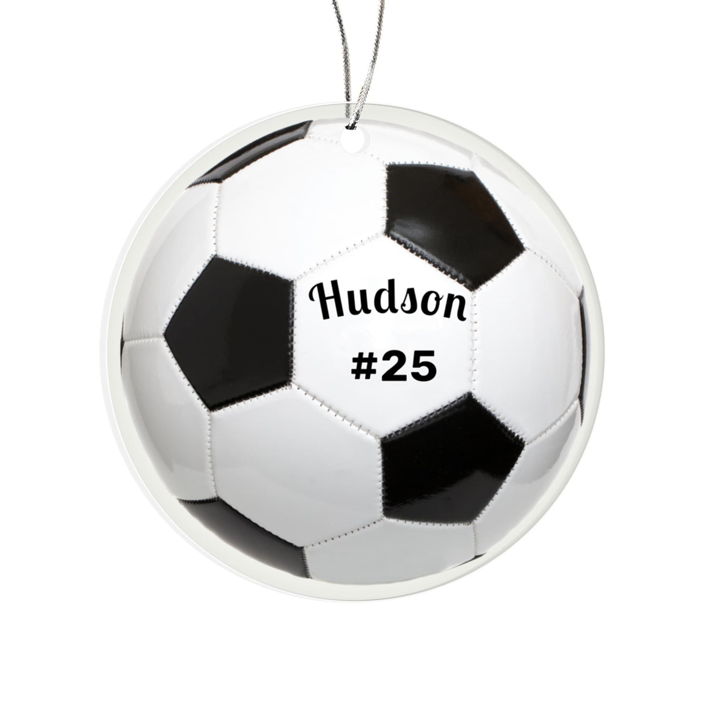 Soccer Acrylic Circle Ornament
