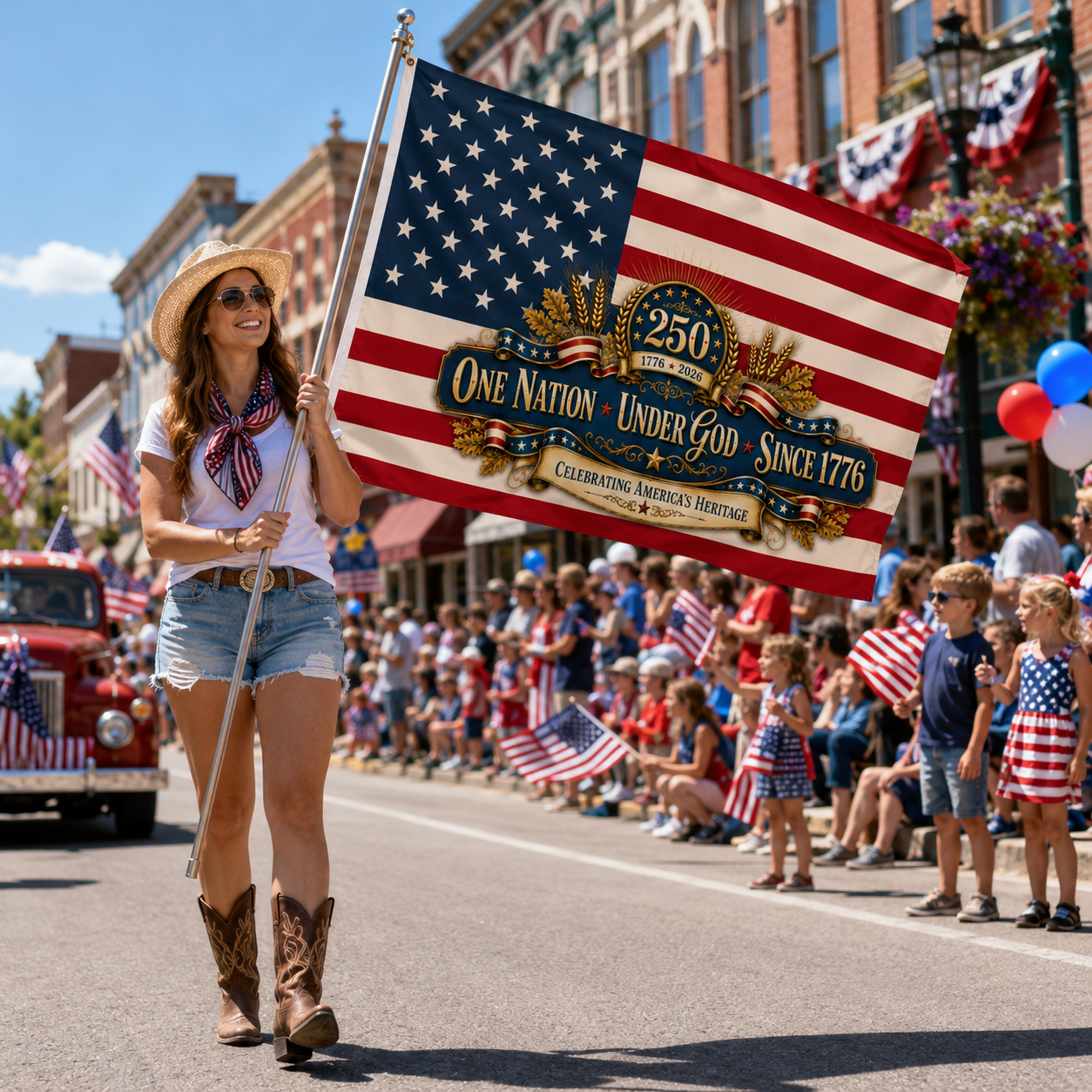 One Nation-Under God-Since 1776 Double Sided Flag